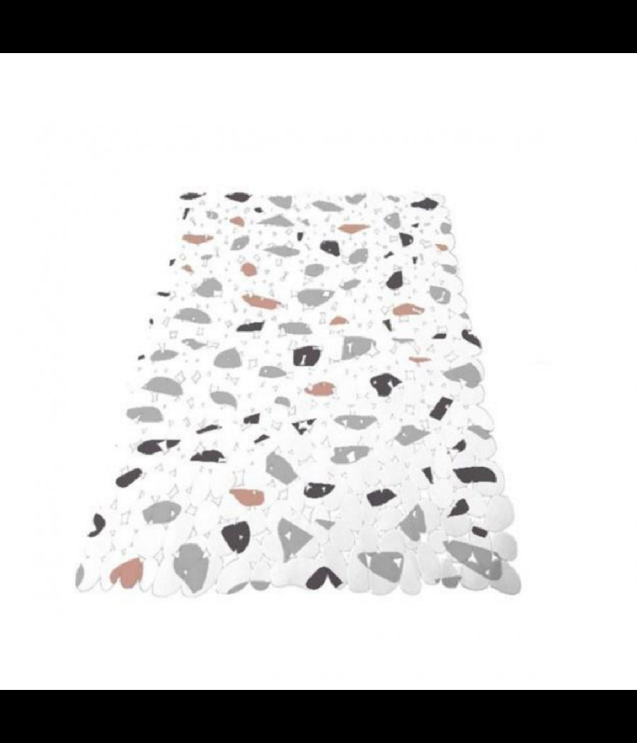 Tappeto Vasca Bagno Doccia 38x69cm Antiscivolo Bianco Multicolor Graniglia 69838         