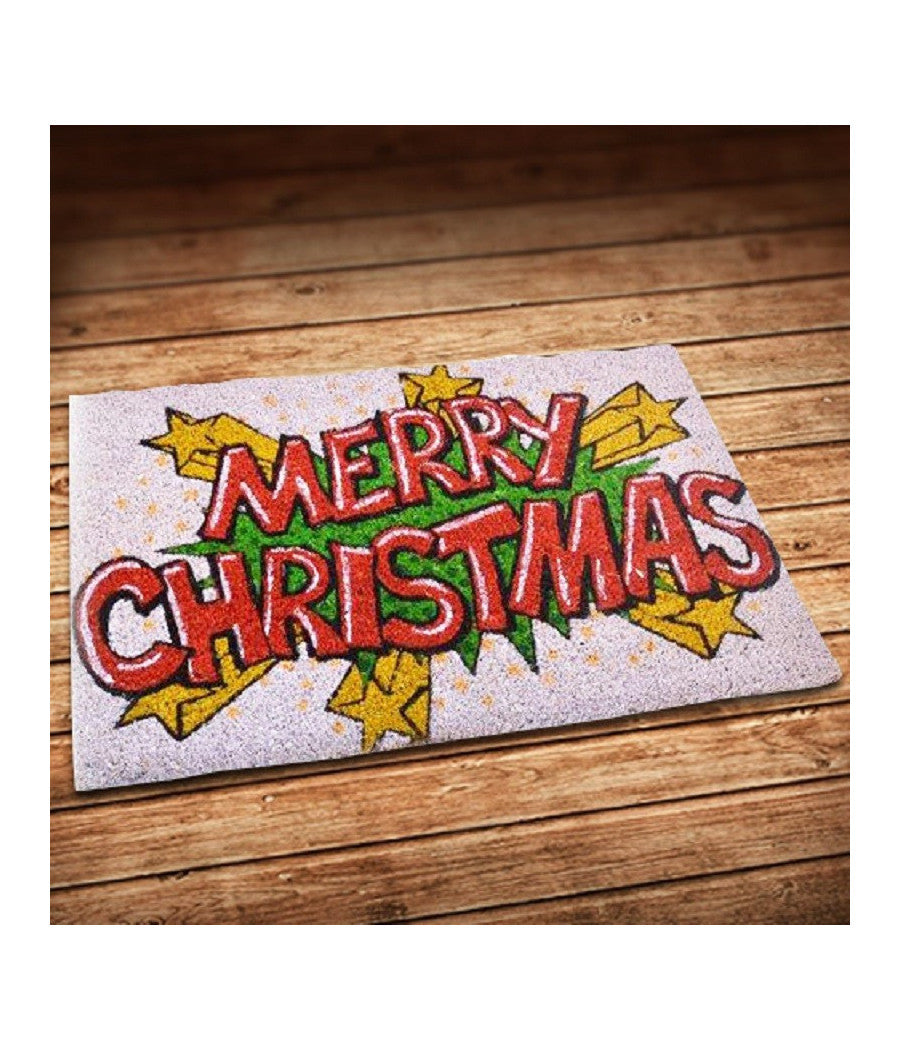 Tappeto Zerbino Natale Decorazione Merry Christmas 40 X 60 Cm Decorazioni Natalizie         