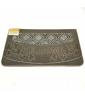 Tappeto Zerbino Welcome Piante 45x75cm In Gomma E Fibra Cocco 4 Colori Ingresso         