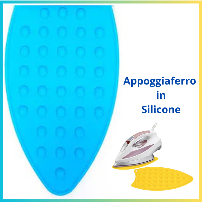 Tappetino poggia ferro da stiro in silicone celeste  tavolo antiscivolo supporto stirare cucina