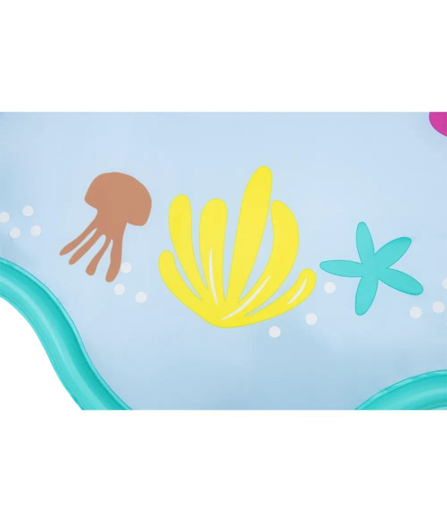 Trade Shop - Tappettino Spruzzi Acqua Sirenetta Splash Pad 163x145cm Per Bambini Estate 9101e -