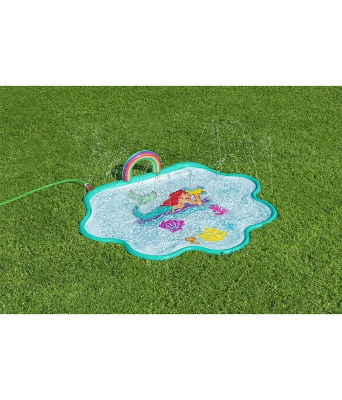Trade Shop - Tappettino Spruzzi Acqua Sirenetta Splash Pad 163x145cm Per Bambini Estate 9101e -