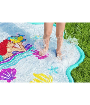 Trade Shop - Tappettino Spruzzi Acqua Sirenetta Splash Pad 163x145cm Per Bambini Estate 9101e -