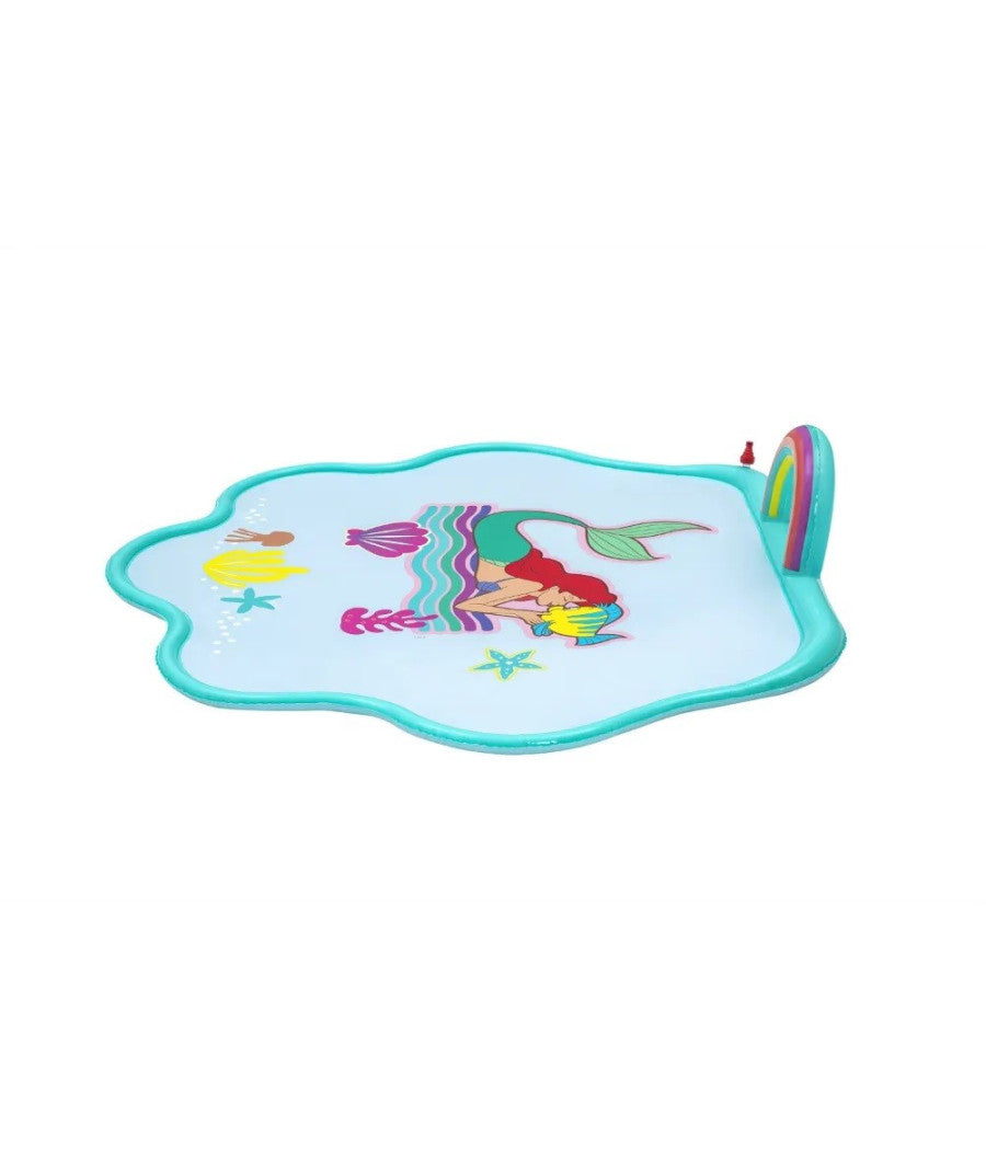 Trade Shop - Tappettino Spruzzi Acqua Sirenetta Splash Pad 163x145cm Per Bambini Estate 9101e -