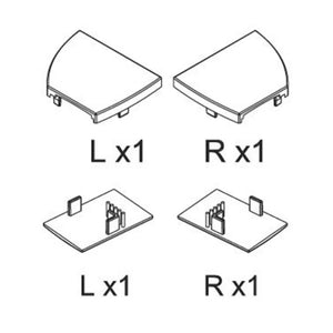 Tappi di chiusura per profili box doccia New Plus cod 82133