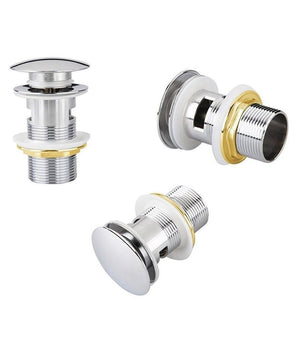 Tappo A Piletta Scarico Universale Vasca Bagno Lavabo Bidet Click Clack Pilette         