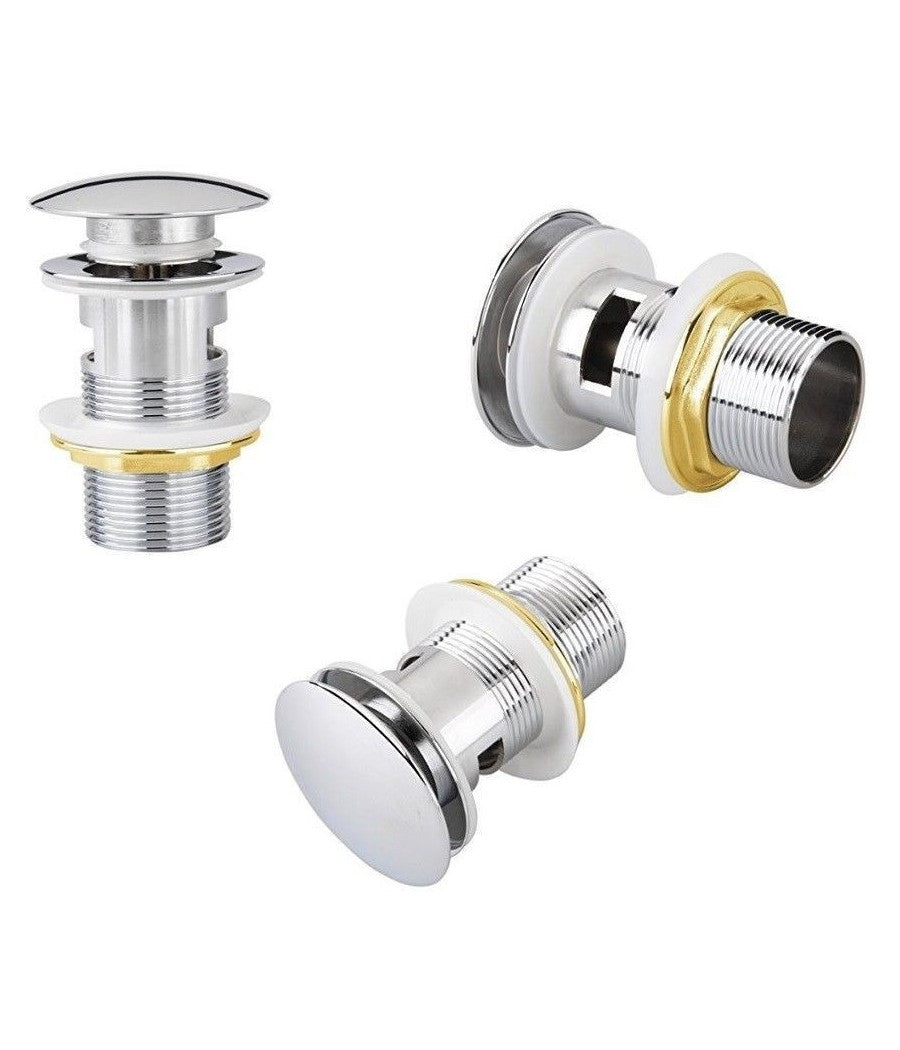 Tappo A Piletta Scarico Universale Vasca Bagno Lavabo Bidet Click Clack Pilette         