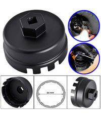 Tappo Chiave A Tazza Per Rimozione Filtro Olio Versione 14 Flap Cap1 3/8" 64mm         