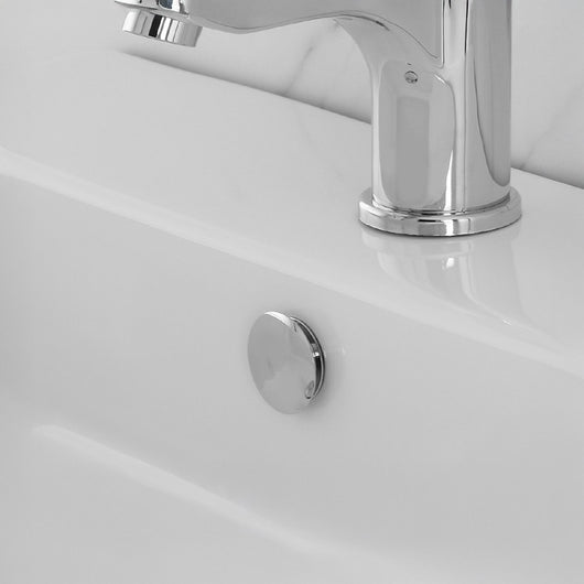 Tappo copriforo cromo per troppo pieno lavabi e bidet da 24 o 28 mm