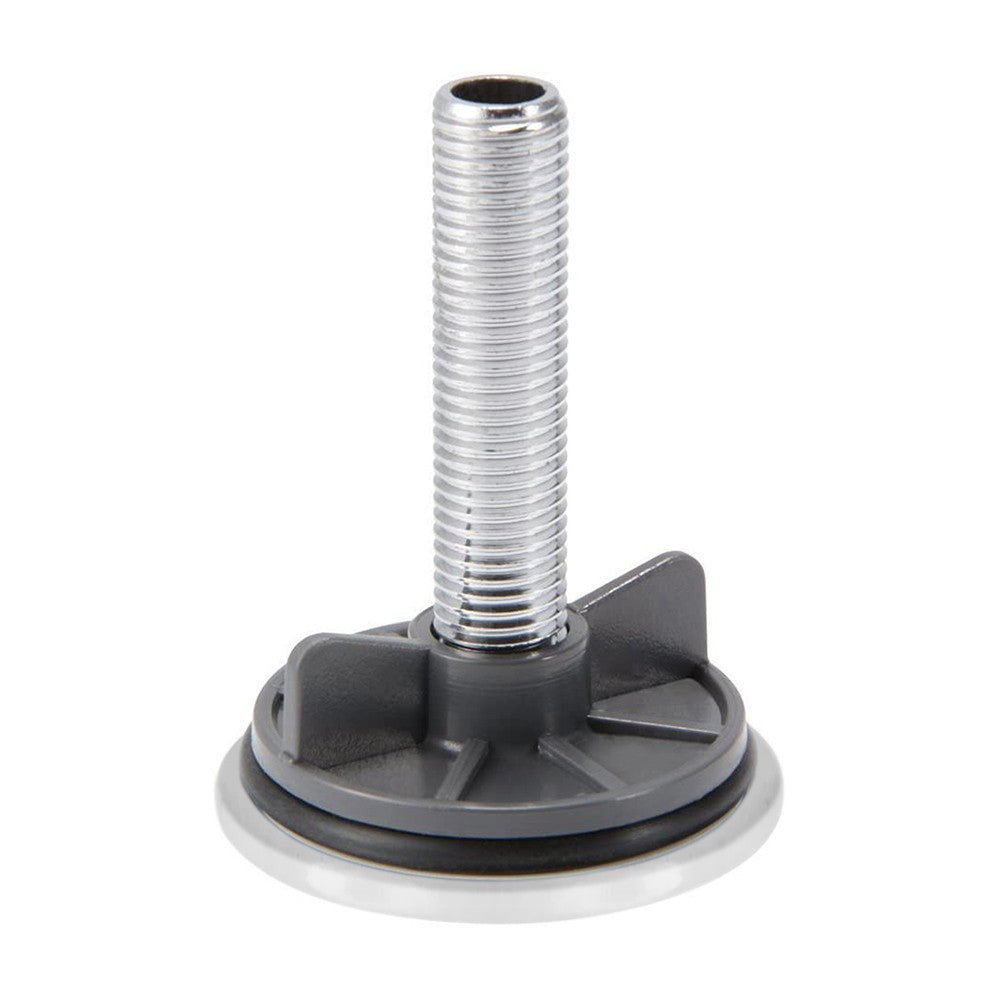 Tappo Copriforo per Lavabo in Acciaio con Tappo Bianco Diam. 47 mm