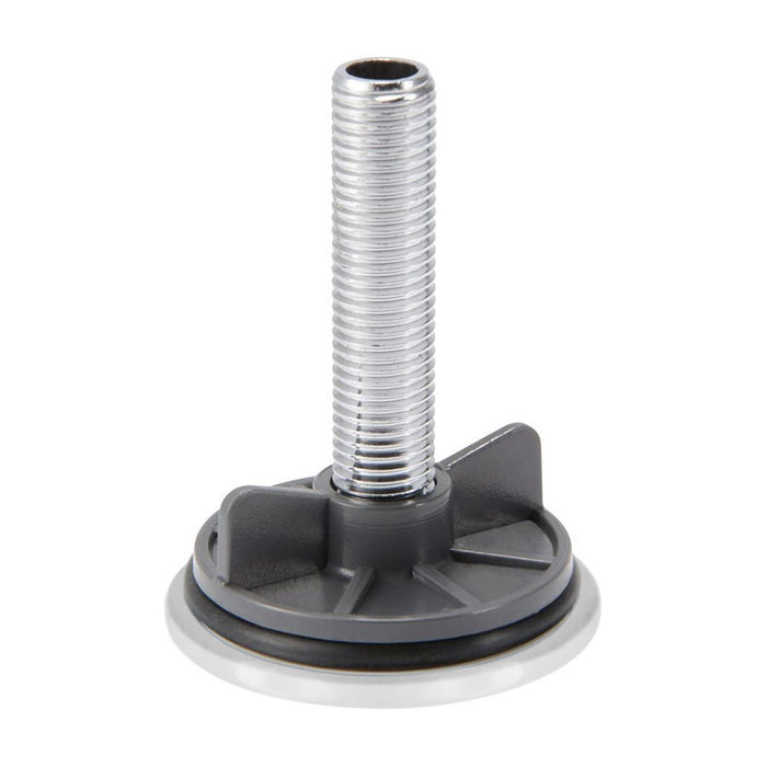 Tappo Copriforo per Lavabo in Acciaio con Tappo Bianco Diam. 47 mm