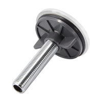 Tappo Copriforo per Lavabo in Acciaio con Tappo Bianco Diam. 47 mm