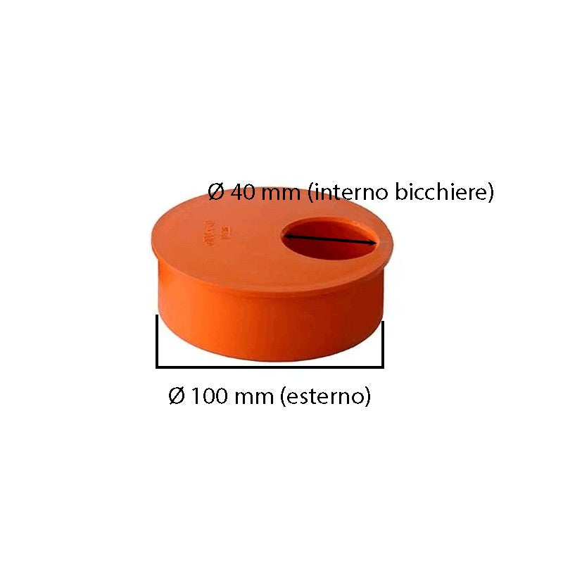 Tappo di riduzione in pvc : Diametro - 40x100