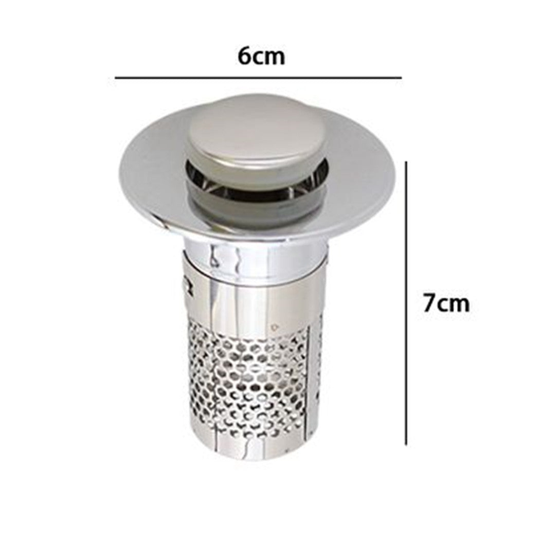 Trade Shop - Tappo Di Scarico Per Lavandino Universale Pop Up Cucina Lavello Bagno Filtro 87338         