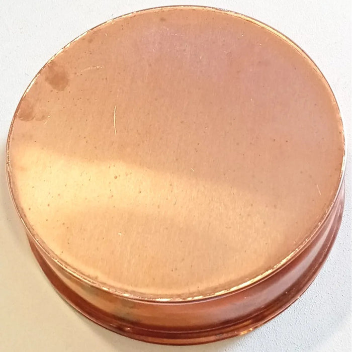 Tappo in rame da 220mm cieco senza scarico condensa innesto f