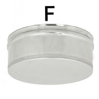 Tappo inox aisi 304 cieco senza spurgo scarico condensa, diametro 220mm