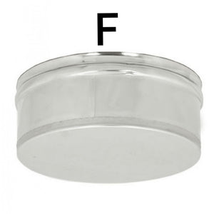 Tappo inox aisi 304 cieco senza spurgo scarico condensa, diametro 220mm