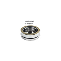 Tappo inox doppia parete con spurgo per scarico condensa, diametro di  80 - de 130 mm