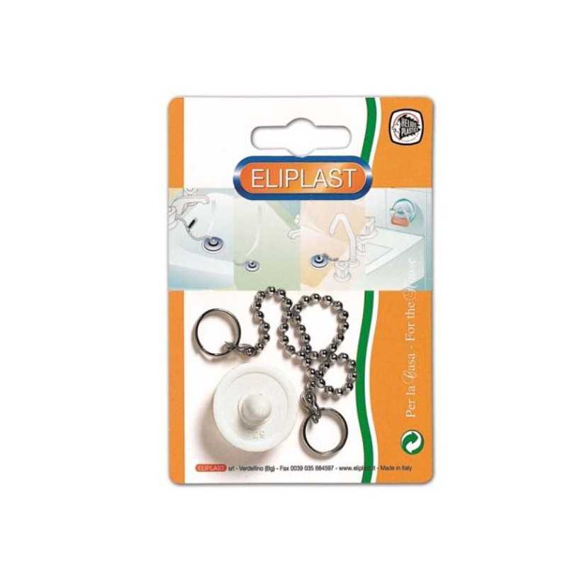 Tappo Lavabi Gomma Bianco mm 44 Eliplast