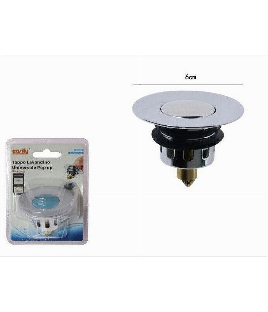 Tappo Lavandino Bagno Bidet Universale Pop Up Tappo Di Scarico In Metallo 87250         