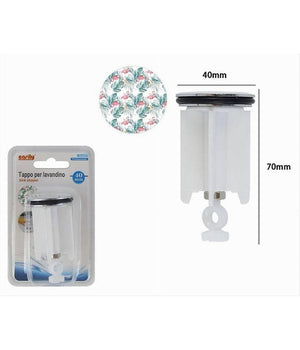 Tappo Lavandino Bagno Lavabo Bidet Universale 40mm Con Motivo Fenicotteri 87273         