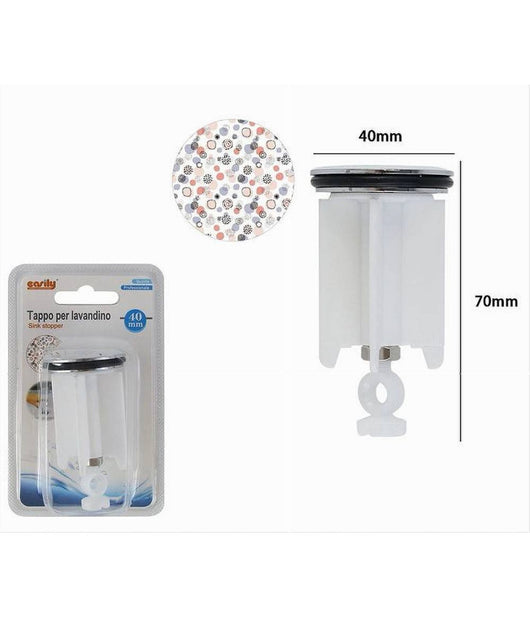 Tappo Lavandino Bagno Lavabo Bidet Universale 40mm Con Motivo Sfere Astratte 87278         
