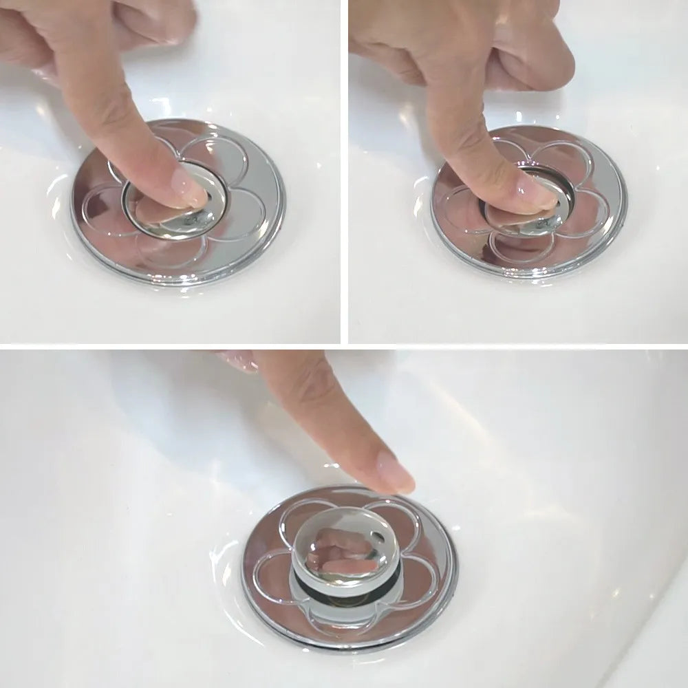 Tappo lavandino clic clac per fori da 34 a 40 mm con 2 guarnizioni