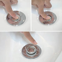 Tappo lavandino clic clac per fori da 34 a 40 mm con 2 guarnizioni