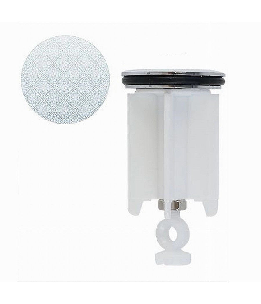 Tappo Per Lavandino Bagno Lavabo Bidet Universale 40mm Con Motivo Maioliche 87277         