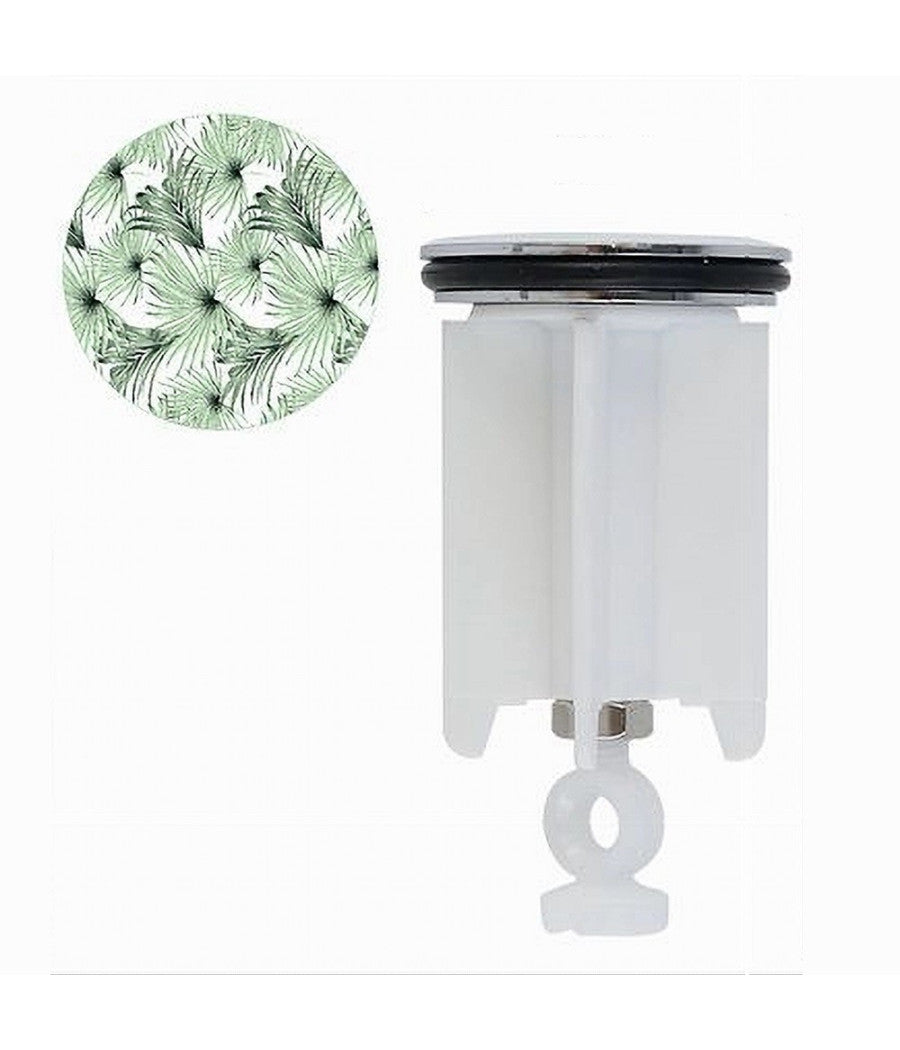 Tappo Per Lavandino Bagno Lavabo Bidet Universale 40mm Con Motivo Tropicale 87280         
