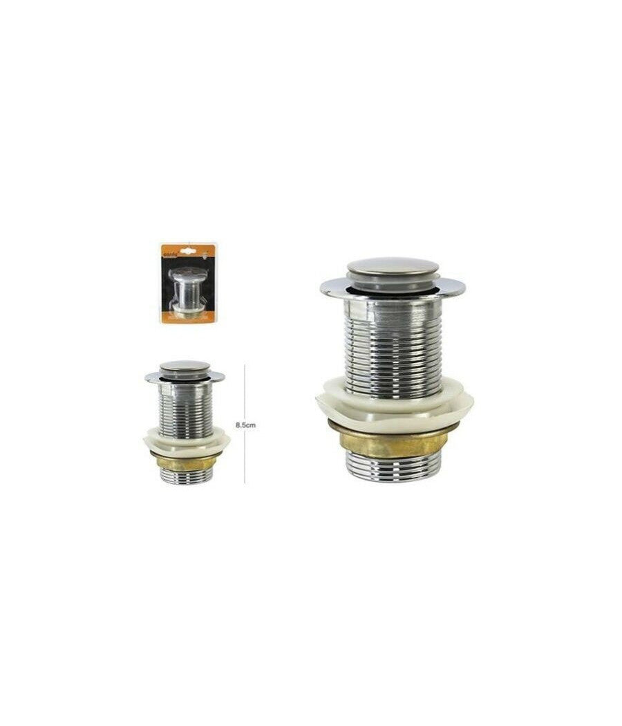 Tappo Piletta Scarico Cromato Clip Per Lavabo Bidet Vasca Lavandino 10259         