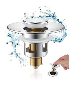 Tappo Pop Up Per Piletta Lavandino Bidet Lavabo Bagno Filtro Valvola Click Clack         