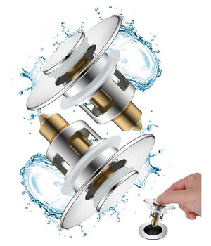 Tappo Pop Up Per Piletta Lavandino Bidet Lavabo Bagno Filtro Valvola Click Clack         