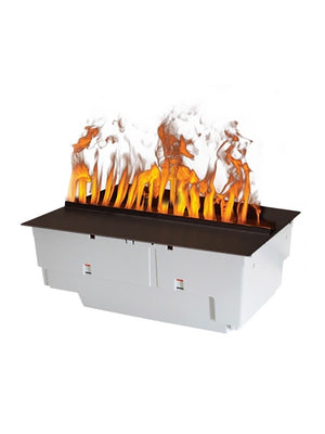 Camino Elettrico Da Pavimento Autoportante a LED - Bianco opaco / Nero - 70 x 95 x 30/65 - 400 / 600 - TARAVO