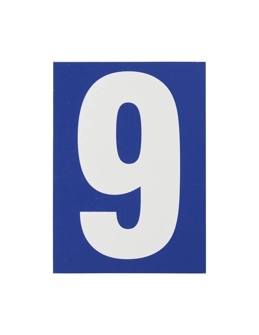 Targa adesiva numero civico  9 - 65X90mm - blu, pannello adesivo in pvc, finitura mat - THIRARD