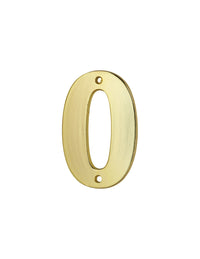 Targa numero civico 0 altezza 51mm, in ottone massiccio, da avvitare - THIRARD