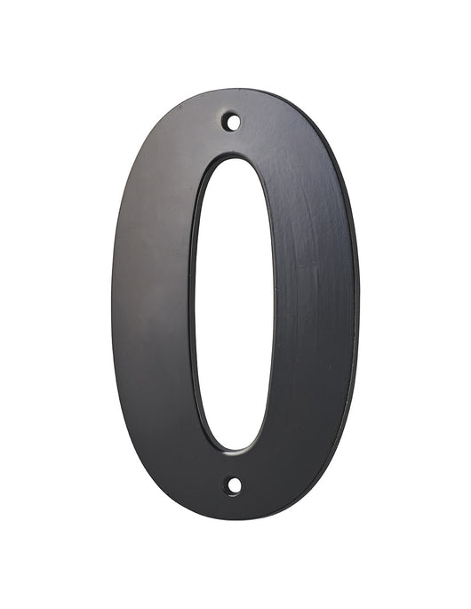 Targa numero civico 0  ,altezza 80mm Nero  metallo, da avvitare - THIRARD
