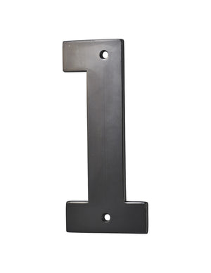 Targa numero civico 1  ,altezza 80mm Nero  metallo, da avvitare - THIRARD