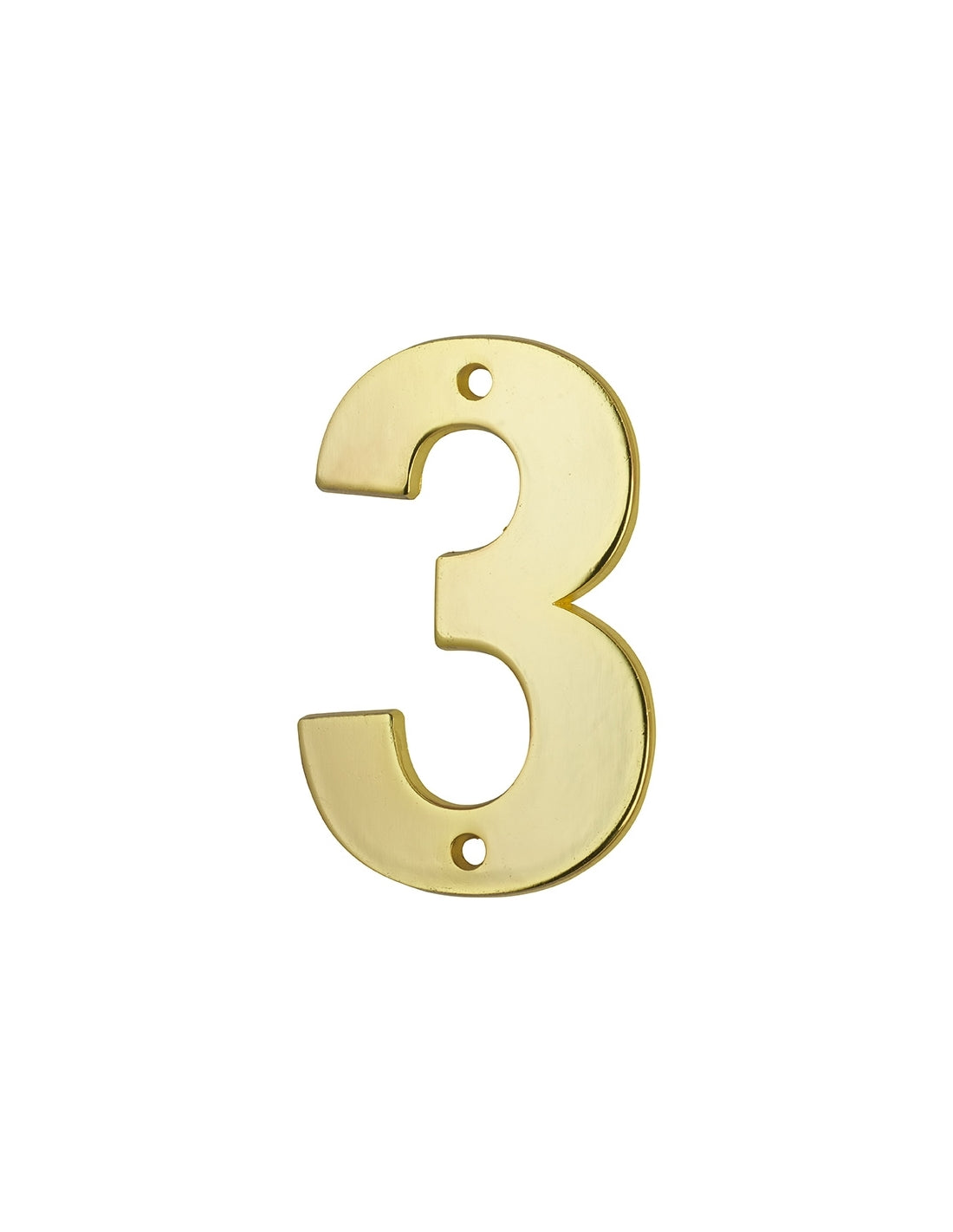 Targa numero civico 3 altezza 51mm, in ottone massiccio, da avvitare - THIRARD