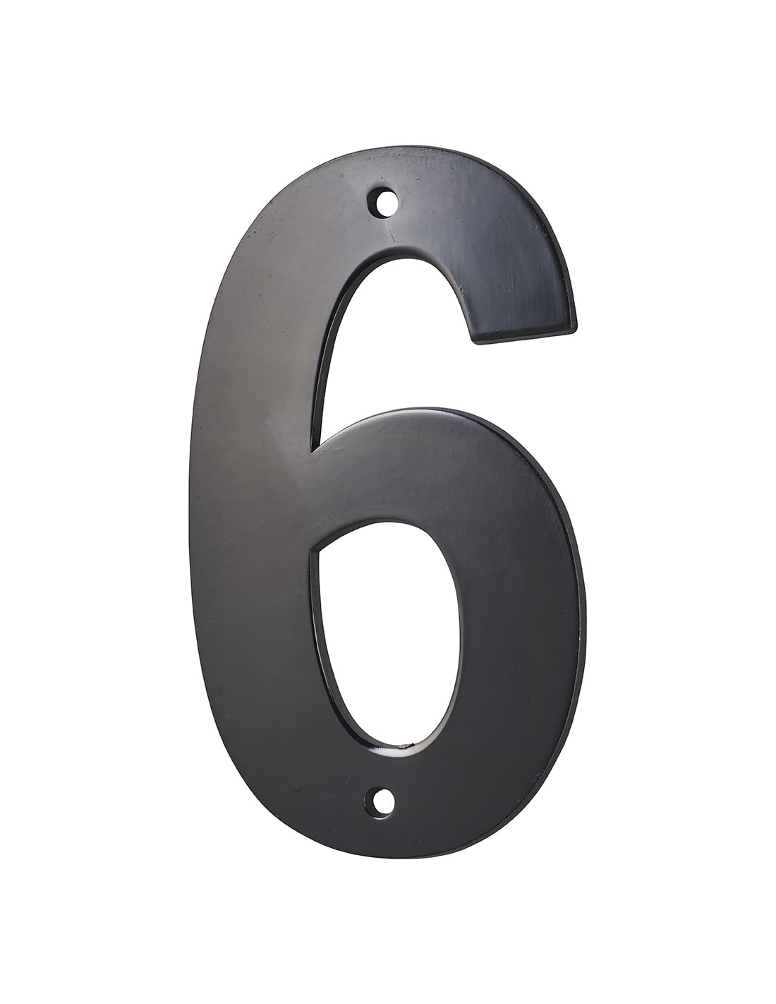 Targa numero civico 6  ,altezza 80mm Nero  metallo, da avvitare - THIRARD