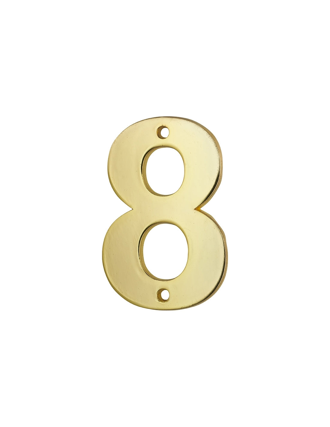 Targa Numero civico 8 altezza 51mm, in ottone massiccio, da avvitare - THIRARD