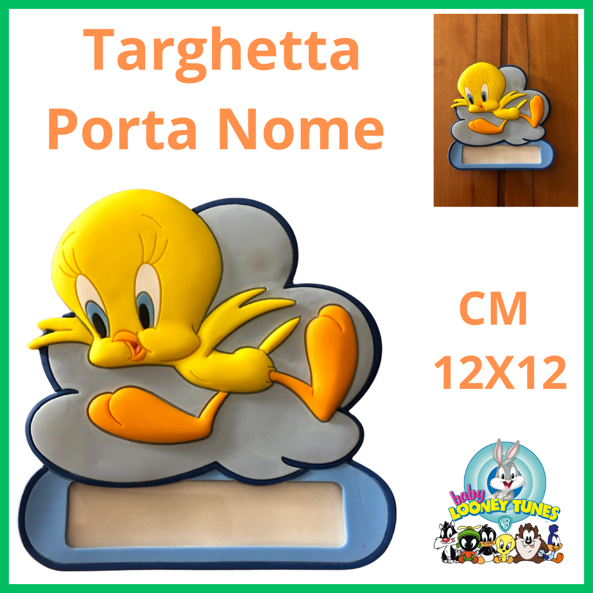 Targhetta personalizzate vintage targhette titti disney da bambino looney tunes