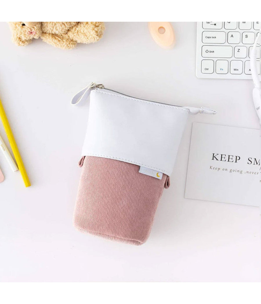 Tasca Pop Astuccio Borsellino Per Penne Cancelleria In Pelle Vegana 20*12.5 Cm         