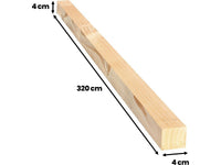 Listello di legno - 3,2 M in 4 x 4 cm
