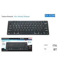 Tastiera Bluetooth Keyboard Per Pc Tablet Android Windows Layout Italiano Ek925m         