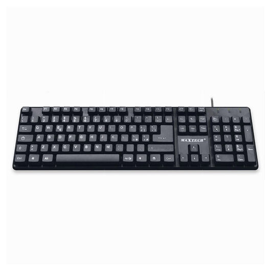 Tastiera Con Filo Pc Computer Usb Silenzioso Design Ergomonico Maxtech Ek-690m         