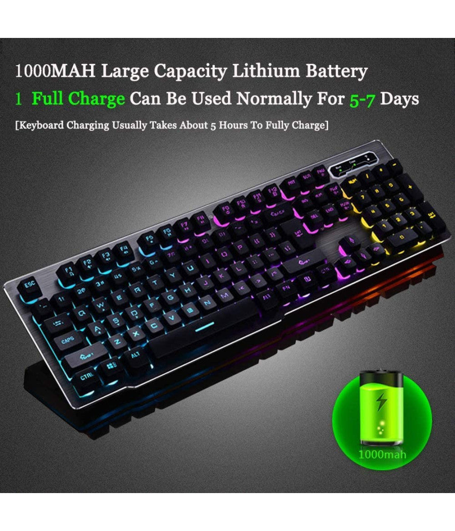 Tastiera Gaming Da Gioco Cablata Retroilluminata Arcobaleno Rgb Luce Led Qk708         