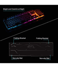 Tastiera Gaming Da Gioco Cablata Retroilluminata Arcobaleno Rgb Luce Led Qk708         