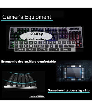 Tastiera Gaming Da Gioco Cablata Retroilluminata Arcobaleno Rgb Luce Led Qk708         