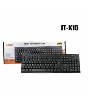 Tastiera Multimediale Usb Per Pc Computer Desktop 107 Tasti Linq It-k15         